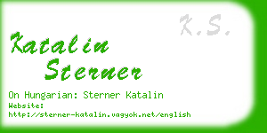 katalin sterner business card